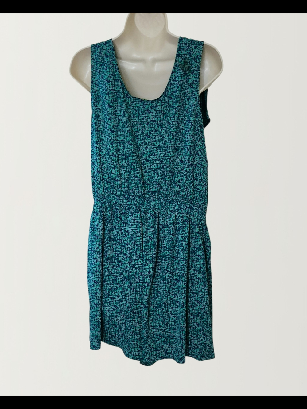 NEW Womens Sleeveless Teal/Green Ruffle V-Neck Romper Size 1x - Picture 6 of 6
